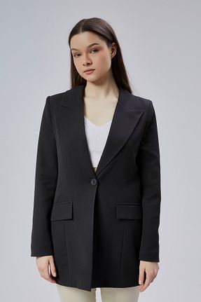 کت بلیزر مشکی زنانه بافتنی Bolivente - کد 928437484