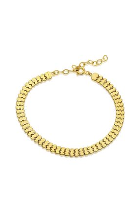 دستبند نقره طلائی زنانه 925 عیار nevamkuyumculuk - کد 844579793