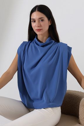 بلوز آبی زنانه ساده Butik Beyza - کد 928444430