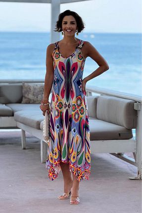 لباس آبی زنانه بافتنی Nevin Kaya Moda - کد 841777449