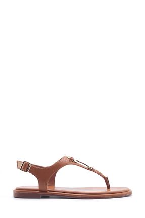 صندل قهوه ای زنانه پاشنه تخت Nine West - کد 894018135