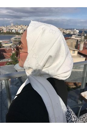 روسری سفید پنبه ای w white stars sports & wear - کد 928446239
