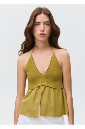 بلوز سبز زنانه رگولار MANGO Teen - کد 904078513