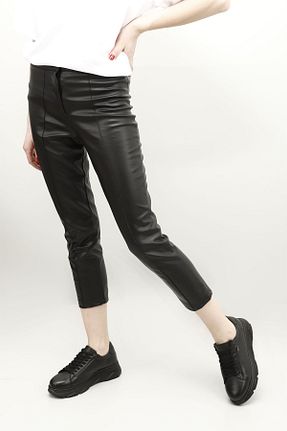 کفش کژوال مشکی زنانه چرم خالص GÖNDERİ(R) - کد 104669053