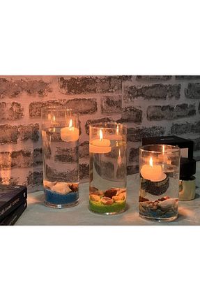 شمعدان و شمع گیر نارنجی شیشه Paşabahçe - کد 68248894