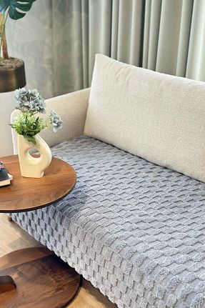 کاور مبل طوسی مخملی Decomia Home - کد 928482930