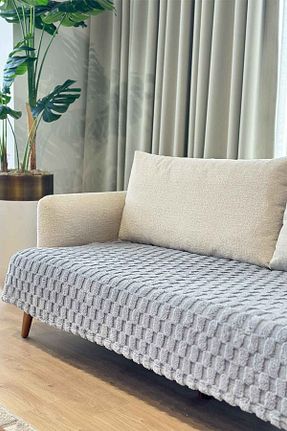 کاور مبل طوسی مخملی Decomia Home - کد 928482930
