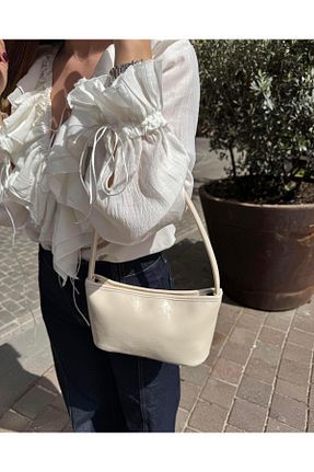 کیف دوشی بژ زنانه چرم مصنوعی Tina İstanbul - کد 928496169