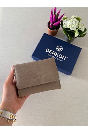 کیف پول قهوه ای زنانه ابعاد کوچک Derkon - کد 301210344