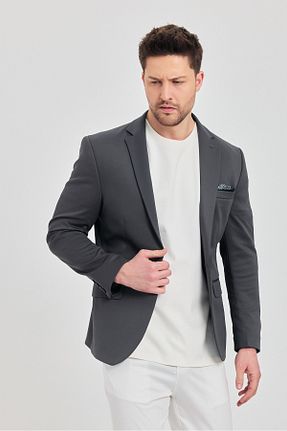 کت بلیزر طوسی مردانه پلی ویسکون Frappoli - کد 926915155
