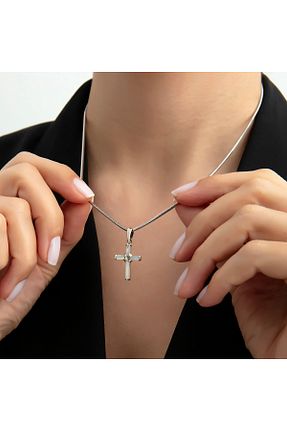 گردنبند نقره سفید زنانه 925 عیار Pinart - کد 928513001