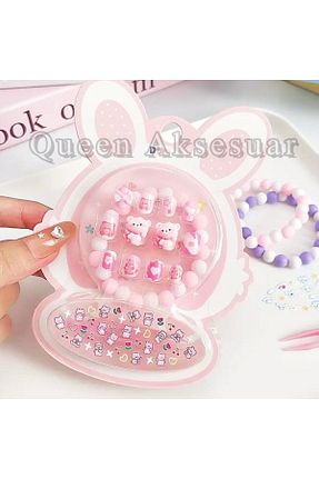 ناخن مصنوعی و اکسسوری صورتی QUEEN AKSESUAR - کد 928505249