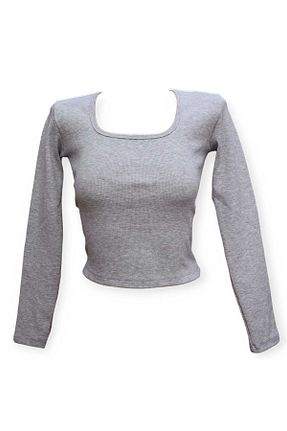 بلوز طوسی زنانه ساده Zeynep Öykü Style - کد 900507773