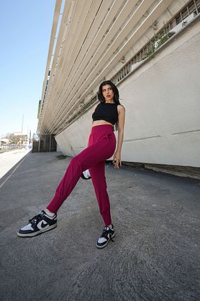 شلوار گرمکن حجاب زرشکی زنانه جاگر winmoda - کد 931582627