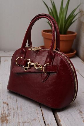 کیف دوشی زرشکی زنانه چرم مصنوعی HFKY - کد 928143640