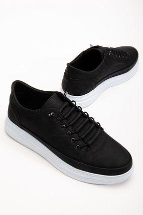 کفش اسنیکر مشکی مردانه چرم مصنوعی MY GROSS SHOES - کد 928519761