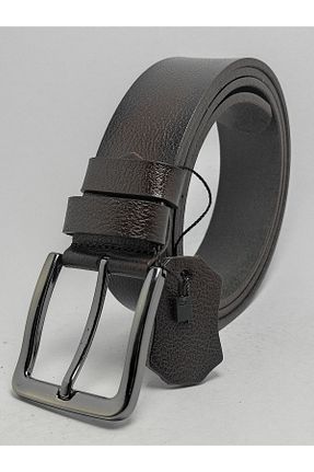 کمربند قهوه ای مردانه چرم خالص genuine leather company eds - کد 800181995