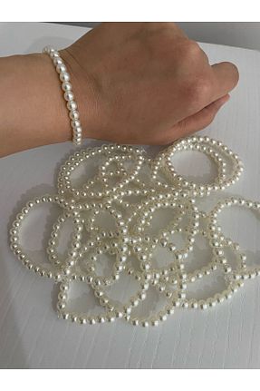 دستبند جواهر سفید زنانه مروارید AYKIZ - کد 928525993