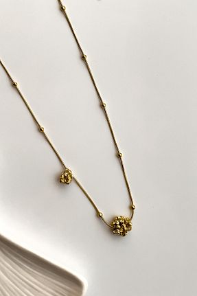 گردنبند استیل ( فولاد ) زرد زنانه استیل ضد زنگ Radino Collection - کد 928527865