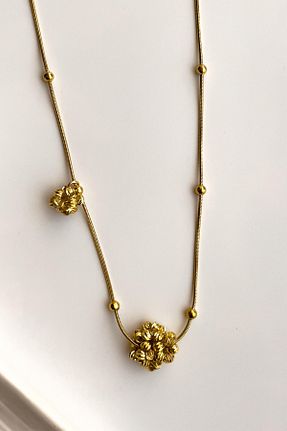گردنبند استیل ( فولاد ) زرد زنانه استیل ضد زنگ Radino Collection - کد 928527865