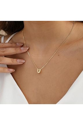گردنبند استیل ( فولاد ) طلائی زنانه استیل (فولاد) Atolyezone - کد 928551227