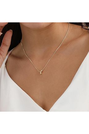 گردنبند استیل ( فولاد ) طلائی زنانه استیل (فولاد) Atolyezone - کد 928551216