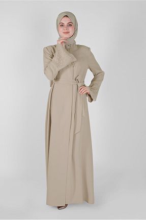 مانتو بلند حجاب بژ زنانه Alvina - کد 869227008