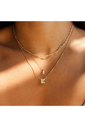 گردنبند استیل ( فولاد ) طلائی زنانه استیل (فولاد) Atolyezone - کد 928551265