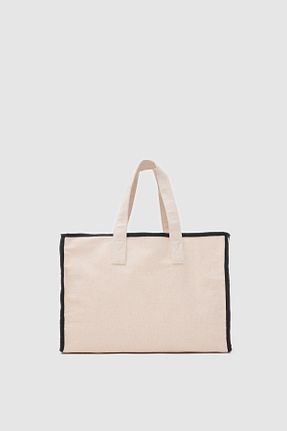 کیف ساحلی بژ زنانه حصیر Shule Bags - کد 836187140