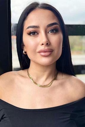 گردنبند جواهر طلائی زنانه TakıDolabı - کد 820301450
