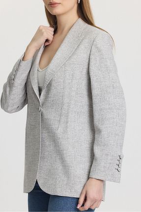 کت بلیزر سرمه ای زنانه Blazer Ted Davıd - کد 899299585