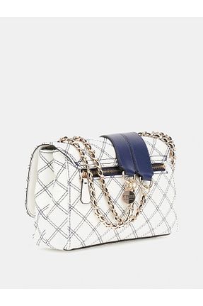 کیف دوشی سفید زنانه پلی استر Guess - کد 905525350