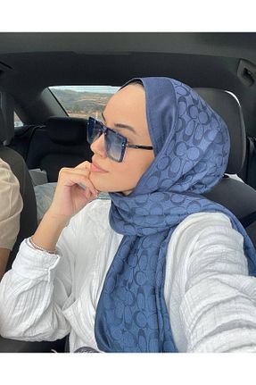 شال آبی زنانه کشمیر Webinay Home - کد 928494627