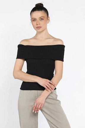 بلوز مشکی زنانه ساده İKLİM LİFE - کد 928616982