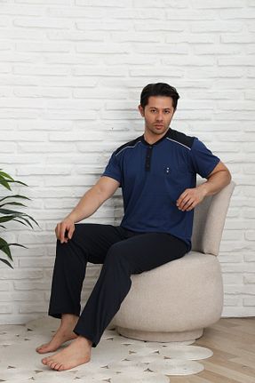 ست لباس راحتی آبی مردانه ساده MODAREYA - کد 928512122