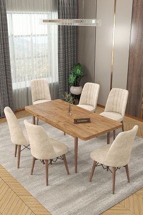 ست میز آشپزخانه بژ Suntalam Hardalım Consept - کد 857704902
