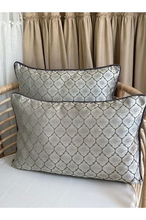کوسن و روکش کوسن طوسی پلی استر Decamor home - کد 928624876