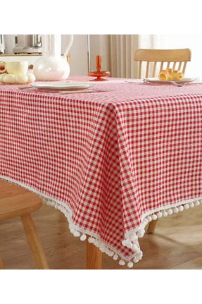 رومیزی قرمز Fırfırlı ZADA HOME - کد 928934497