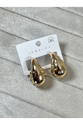 گوشواره جواهر زرد زیرکن JANRA WORLD - کد 928635333