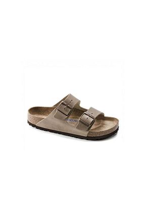 دمپائی قهوه ای زنانه چرم خالص Birkenstock - کد 49519433
