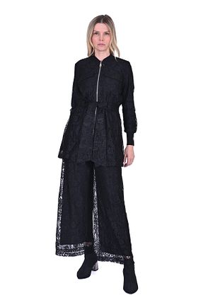 ست بالاتنه و پائین تنه حجاب مشکی زنانه رگولار Invee - کد 310763560