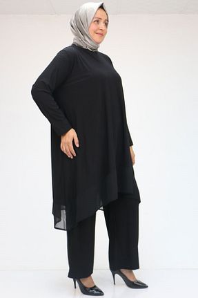 ست بالاتنه و پائین تنه حجاب مشکی زنانه سایز بزرگ Eslina - کد 659732153