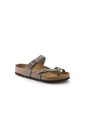 دمپائی طوسی زنانه چرم مصنوعی Birkenstock - کد 3057831
