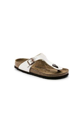 دمپائی بژ زنانه چرم خالص Birkenstock - کد 743325