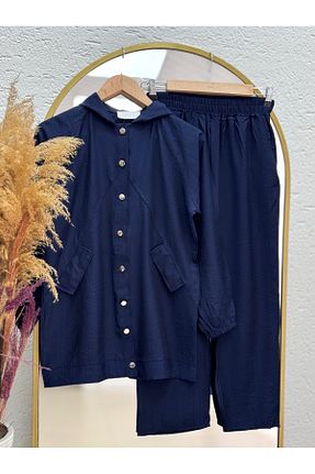 ست بالاتنه و پائین تنه حجاب سرمه ای رگولار Ebrar Store - کد 928648753