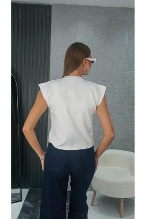 بلوز سفید زنانه ساده Neva Wear - کد 928653798