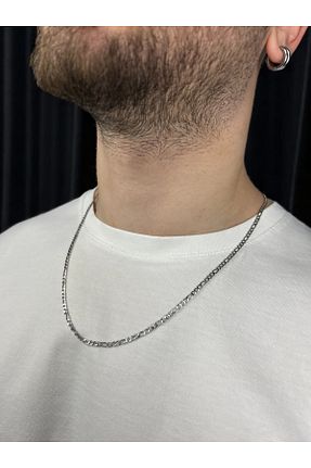 گردنبند استیل ( فولاد ) طوسی مردانه استیل ضد زنگ signoraerica - کد 928653880