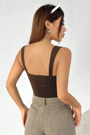 بلوز قهوه ای زنانه ساده World Fashion Trends - کد 928652735