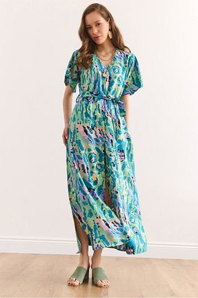 لباس سبز زنانه بافتنی Olalook - کد 928653742