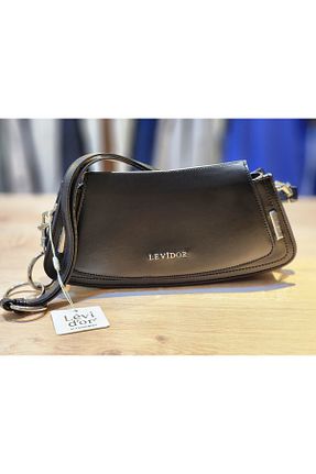 کیف دوشی مشکی زنانه چرم مصنوعی Levidor - کد 928669292
